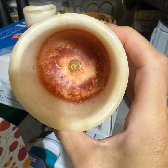 Vtg pier 1 scroll leaf candle holders with 2 battery operated candles / fall - Picture 2 of 10